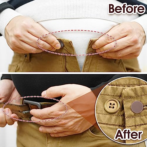 Abeillo Hosenknopf Verlängerung, 12 Stück Jeans Knopfverlängerung für Hosen, Hosenbunderweiterung, Taillenverlängerung Jeansknopf Button für Damen Herren Jeans Jeansrock Umstandshose