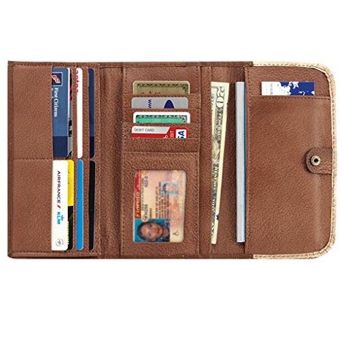 American West Leather Ladies' Lady LaceTri-Fold Leather Wallet3