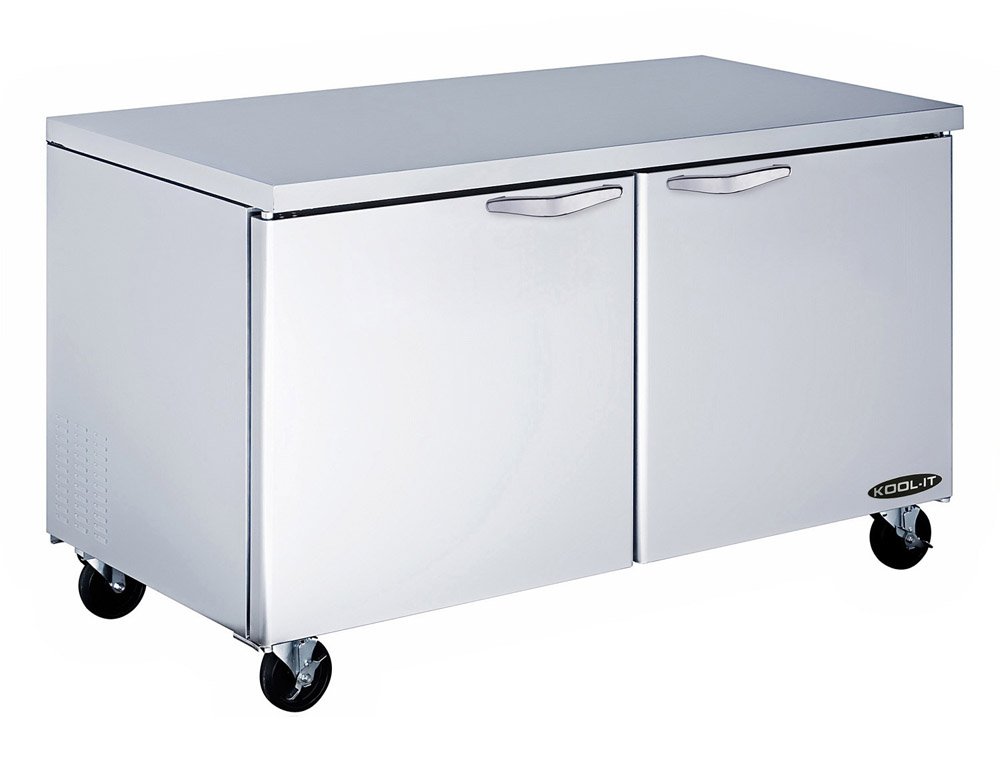 Kool-It KUCF-48-2 Stainless Steel Undercounter Double Door Freezer, 51