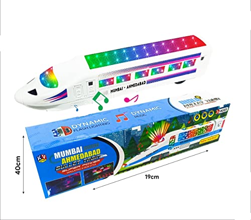 Image of Negi Battery Operated Bullet Train Super Power Toys with 3D Led Light and Music for Kids