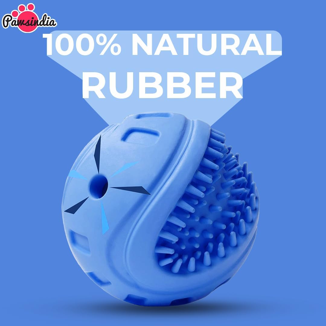 Pawsindia Original Brush Ball Interactive Fun Dog Toy with Fun Giggle Sounds When Rolled or Shaken for Small, Medium and Large Breeds (Purple, Brush Ball)