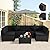 YOCONYO 7 Pieces Patio Furniture Sets, Outdoor Furniture Patio Conversation Set, All Weather PE Rattan Sectional Sofa with Cushions and Black Glass Table (Black-Black,7 Pieces-T)