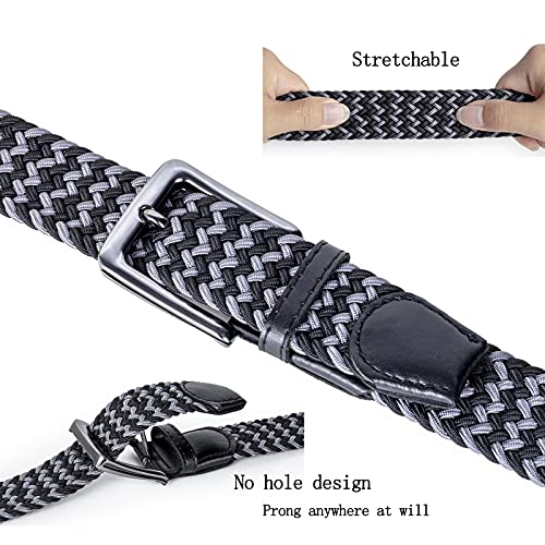 Image of AGEA Elastic Stretch Woven Braided Waist Belt for Men and Women