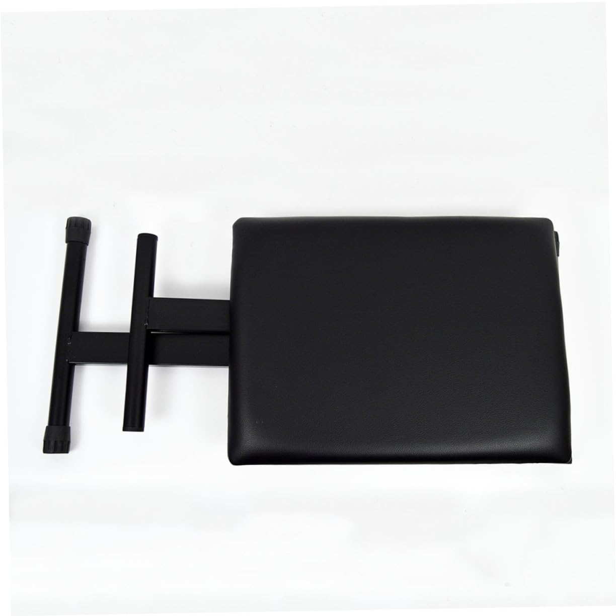 minkissy Höhenverstellbare Klavierbank X Stil Faltbar mit Gepolstertem Sitz aus Stahl Rutschfester Keyboard Hocker für Passend für Klavier und Schminktisch Schwarz