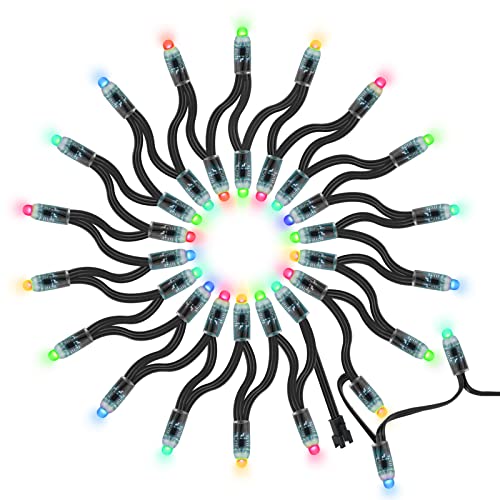 BTF-LIGHTING 12mm WS2811 IP68 Waterproof 50 LED/String RGB DC 5V Outdoor LED String Light