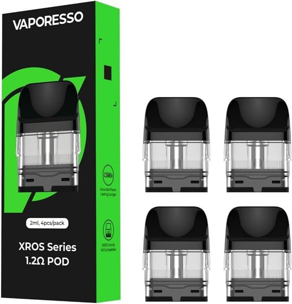 Vaporesso Xros Pods (1.2) - 4 Pack Available in 0.4,0.6,0.8,1.0,1.2Ω Compatible With Vaporesso Range Only - No Nicotine (1.2)