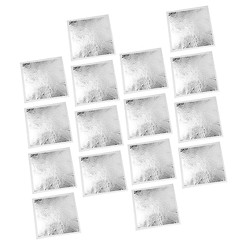 Operitacx Silver Foil Embellishment Leaves 200pcs Gold Foil Sheets for Decorative Arts