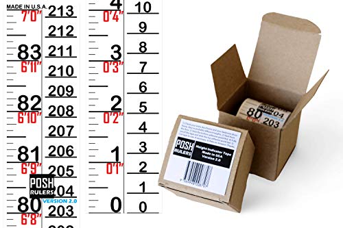 Height Indicator Tape Ruler. Version 2.0. Made in USA. Growth Chart. Height Measure