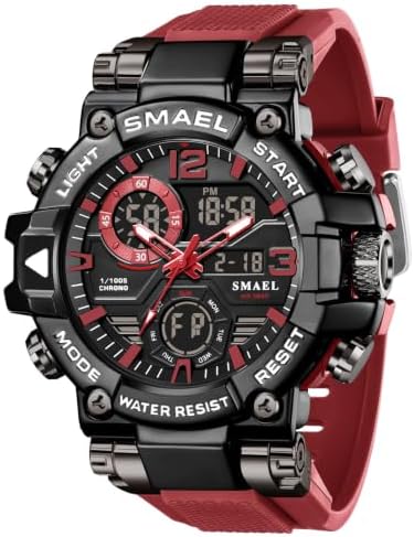 FANMIS Analog Digital Sport Watch for Men, Large Face, 5ATM Water Resistant