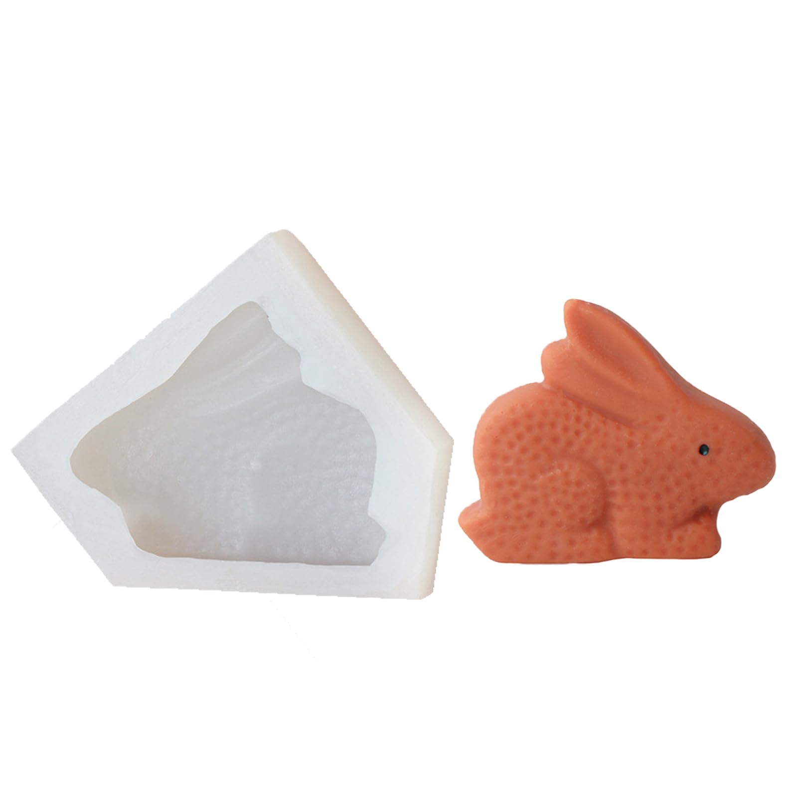 Lot De 6 Moules Silicone Lapin Pâques - Pour Bougies, Résine Et Plâtre