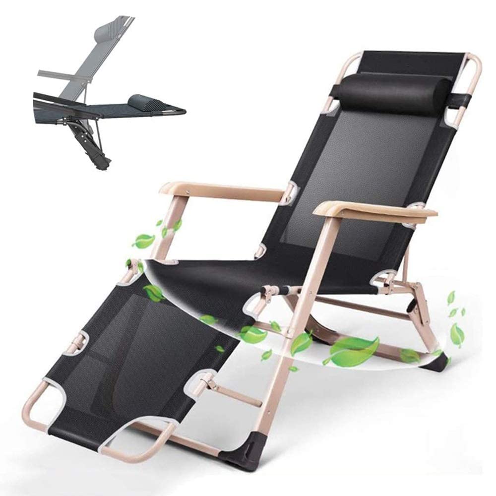 Chaise longue de camping en tissu Oxford doux et finitions robustes