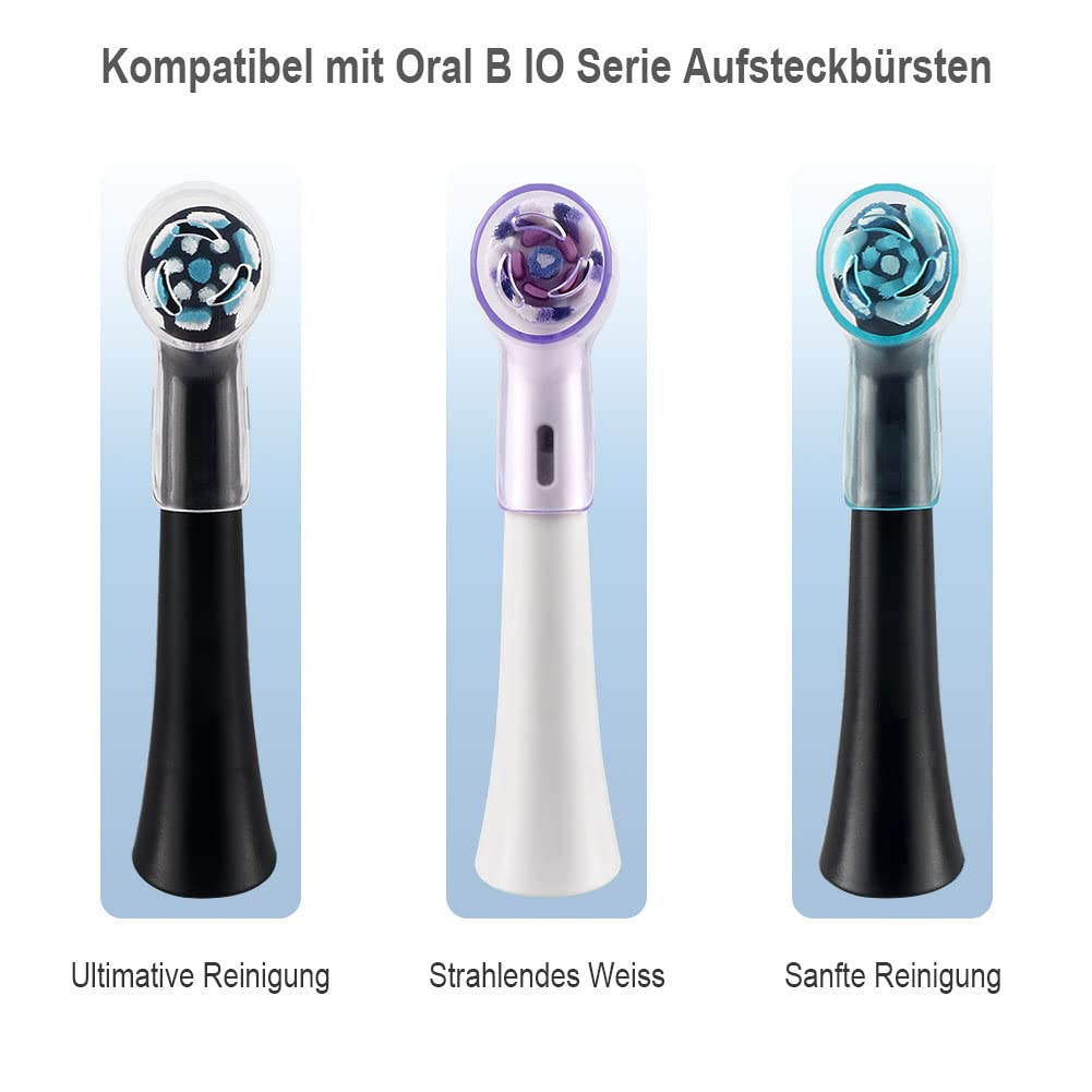 6 sztuk pokrowców na szczoteczki do zębów, kompatybilne z końcówkami Oral B IO, nakładka ochronna do IO, błyszczące białe, delikatne czyszczenie, przezroczyste