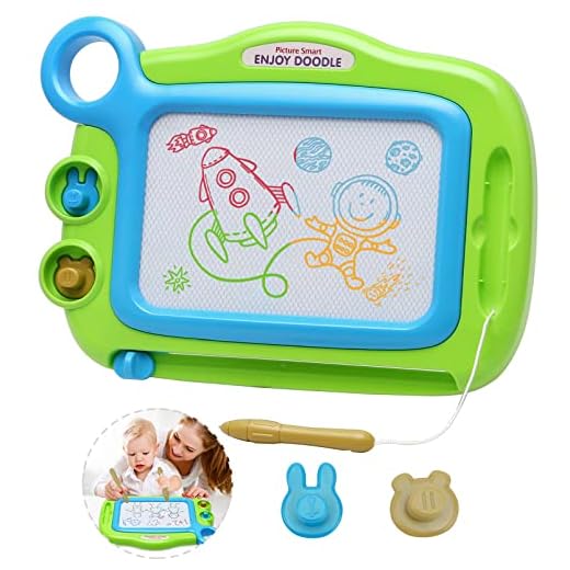Toddler Toys for Girls Boys Age 3 4 5 Year Old, Magnetic Drawing Board with 1 Pen, Erasable Writing Doodle Board for Kids with 2 Stamps, A Etch Birthay Gift for 3 Year Old Travel Toys Sketch Boards