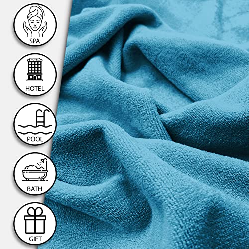 Image of Sassoon Venir Microfiber 1 Piece Kids Bath Towel 450 GSM (50x100cm, Peacock Color) Ultra Soft Material, Towel for Daily use