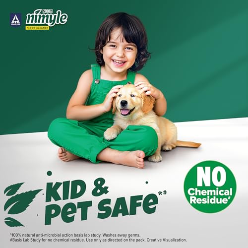 Image of Nimyle Floor Cleaner Lemongrass 1.8L|100% Natural Action|Power of Neem|99.9% Anti-Bacterial|Fresh Lemongrass Fragrance|Safe for Kids & Pets|Try Complete Range|Recommended by WNO|Certified by Green Pro