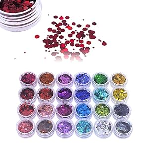 DBOO Holografischer Glitzer 24 Töpfe Set