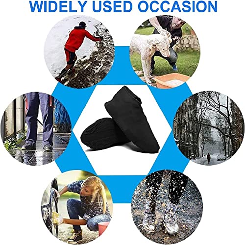 Image of 1 Pair Waterproof Reusable Silicone Anti Non Slip foldable Shoes Cover for men and women Overshoes For Rainy Season protect from mud, snow and dust (L Size,Multicolor Color)