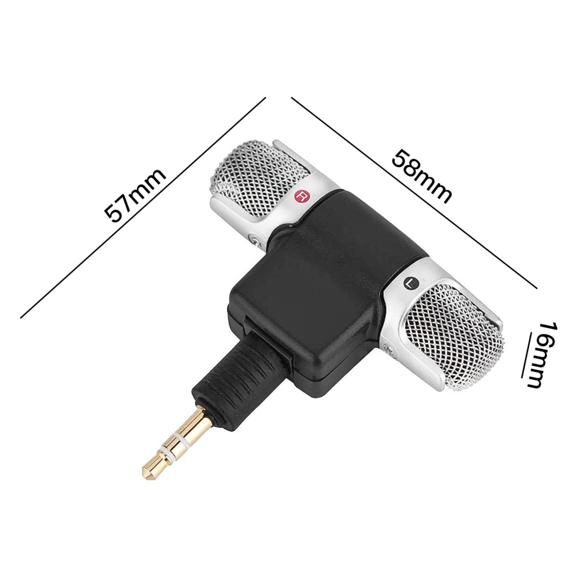 Ieron Mini Stereo Condenser Microphone for Studio Broadcasting 3.5mm Gold-Plated Connectors for PC Laptop, and Camera Recording - Image 2