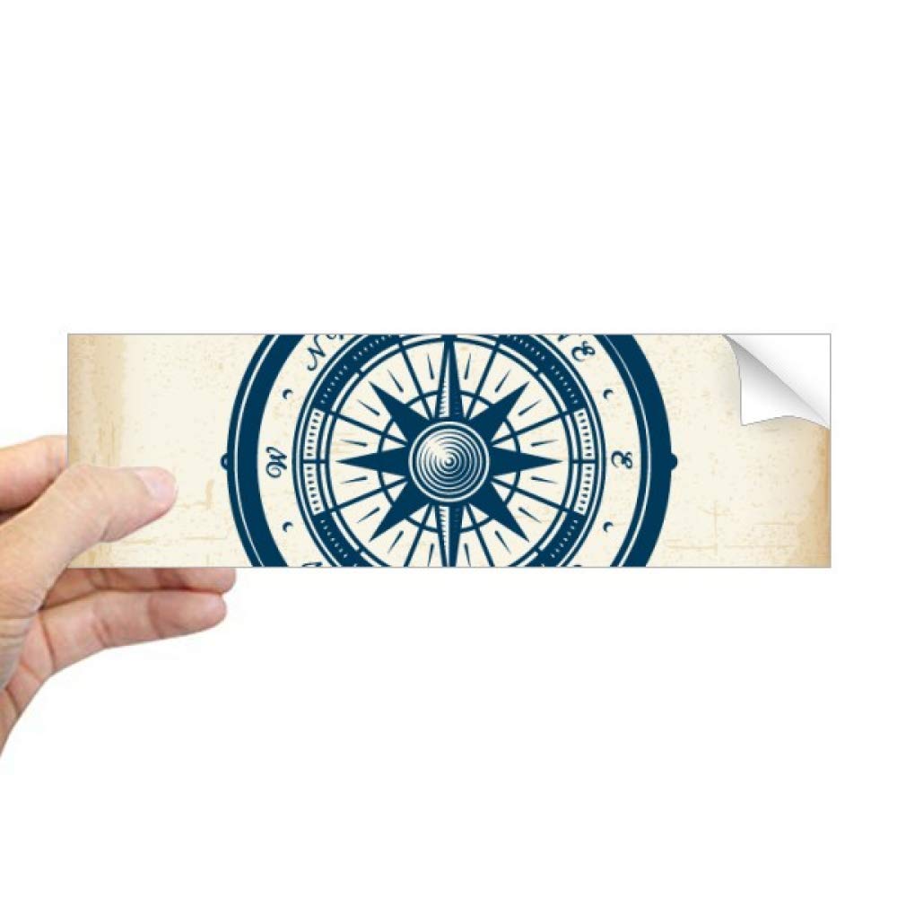 Sticker rectangulaire pour fenêtre boussole autocollant déco