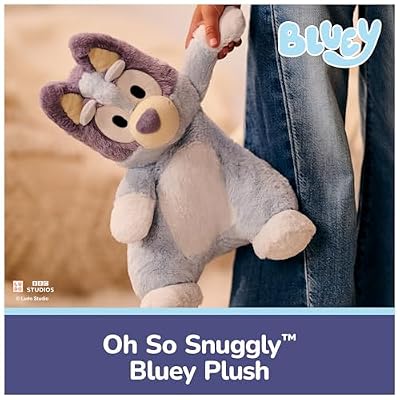 GUND Official Bluey Oh So Snuggly Plush, Bluey Plushies, Stuffed Animal Sensory Toy for Babies and Toddlers, Blue, 12.5