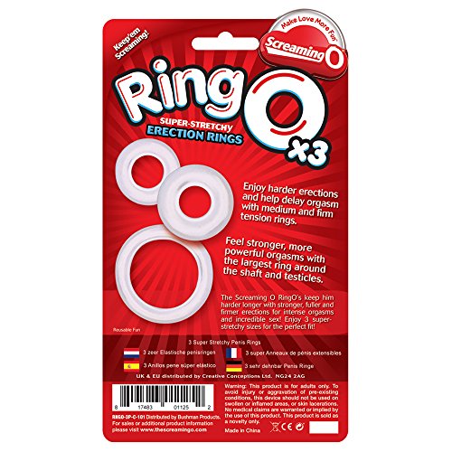 Screaming O Ringo Cock Ring, Clear #TOP1