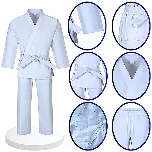 Macs Karate Gi Martial Arts Elastic Drawstring Karate Uniform For Kids & Adult Lightweight Student Gi With Free Belt 0000 (2'9"-3'2"/25 Lbs) #TOP4