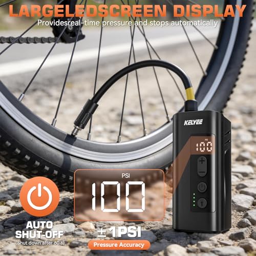 kelyee 2-in-1 Mini Electric Bike Pump