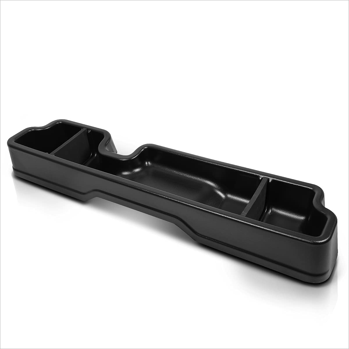 PM PERFORMOTOR Car Rear Under Seat Storage Box Organizer Case Compatible with 04-08 Ford F150 Super Crew Cab Pickup (Black)
