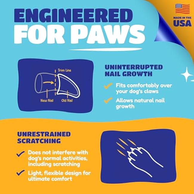 Soft Claws Nail Caps for Dogs with Non-Slip Design - 40 Dog Nail Covers for Long-Lasting Protection of Floors and Furniture - Red, Medium-6ZUmZwu1