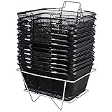 TOPDEEP Shopping Baskets 12PCS, Metal Shopping Basket with Handles Portable Wire Mesh Shopping...