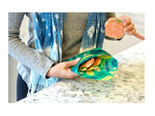 Meli Wraps Beeswax Wraps - Reusable Food Wrap Alternative to Plastic Wrap. Certified Organic Cotton, Made with Hawaiian Beeswax. 3-Pack includes sizes (SML) in Beautiful Original Prints
