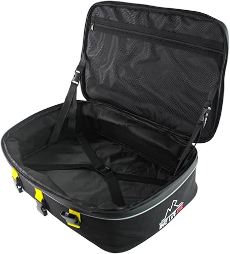 Miniatura 8 de Alforja de motocicleta para BMW, Honda, Yamaha, Kawasaki, Ducati, portaequipajes reflectante, bolsa de equipaje (bolsa derecha, negro)