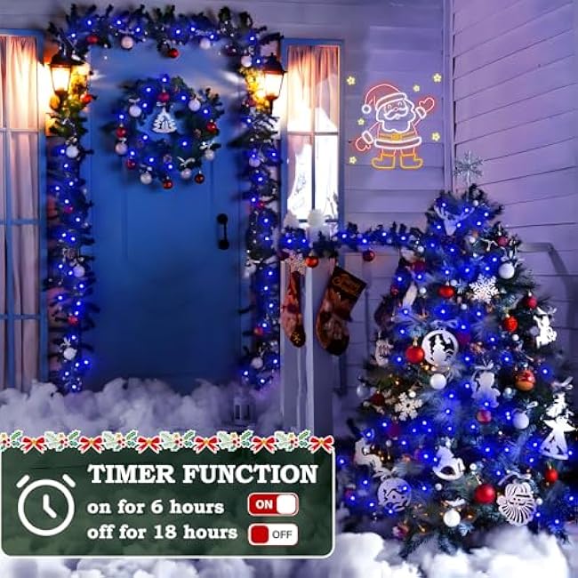 Heceltt 2 Pack Total 656 FT 2000 LED Christmas Lights Outdoor,Green Wire Outdoor Fairy Lights Plug in Waterproof 8 Modes and Timer Memory Function for Xmas Wedding Party Holiday Patio Garden Decor