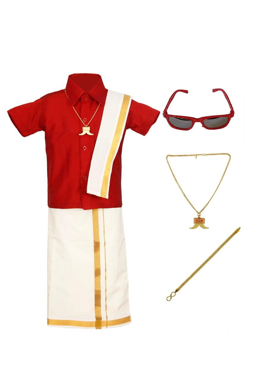 Gold star Boys Maxi Traditional Dhoti & Shirt