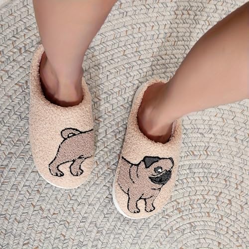 Image of Slippers for Women Men Fuzzy Memory Foam Slipper Fluffy Winter Soft Warm Slip On House Shoes