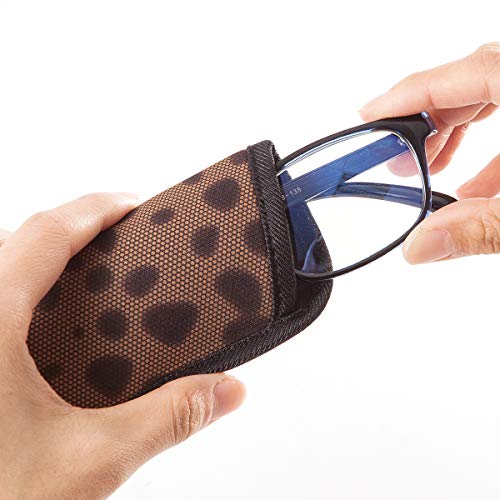 Image of TRIUMPH VISION 3 Pack Reading Glasses Pouch - Soft Eyeglasses Bag Portable Cloth Eyewear Case
