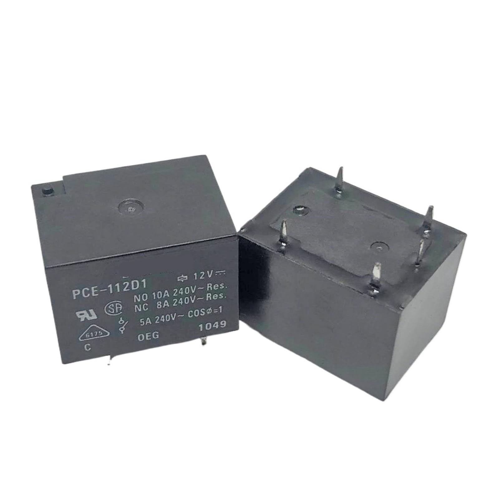 AARTERZZA 1pc PCE-112D1 (4123C-12V/24V-10A) Relay 5 pins