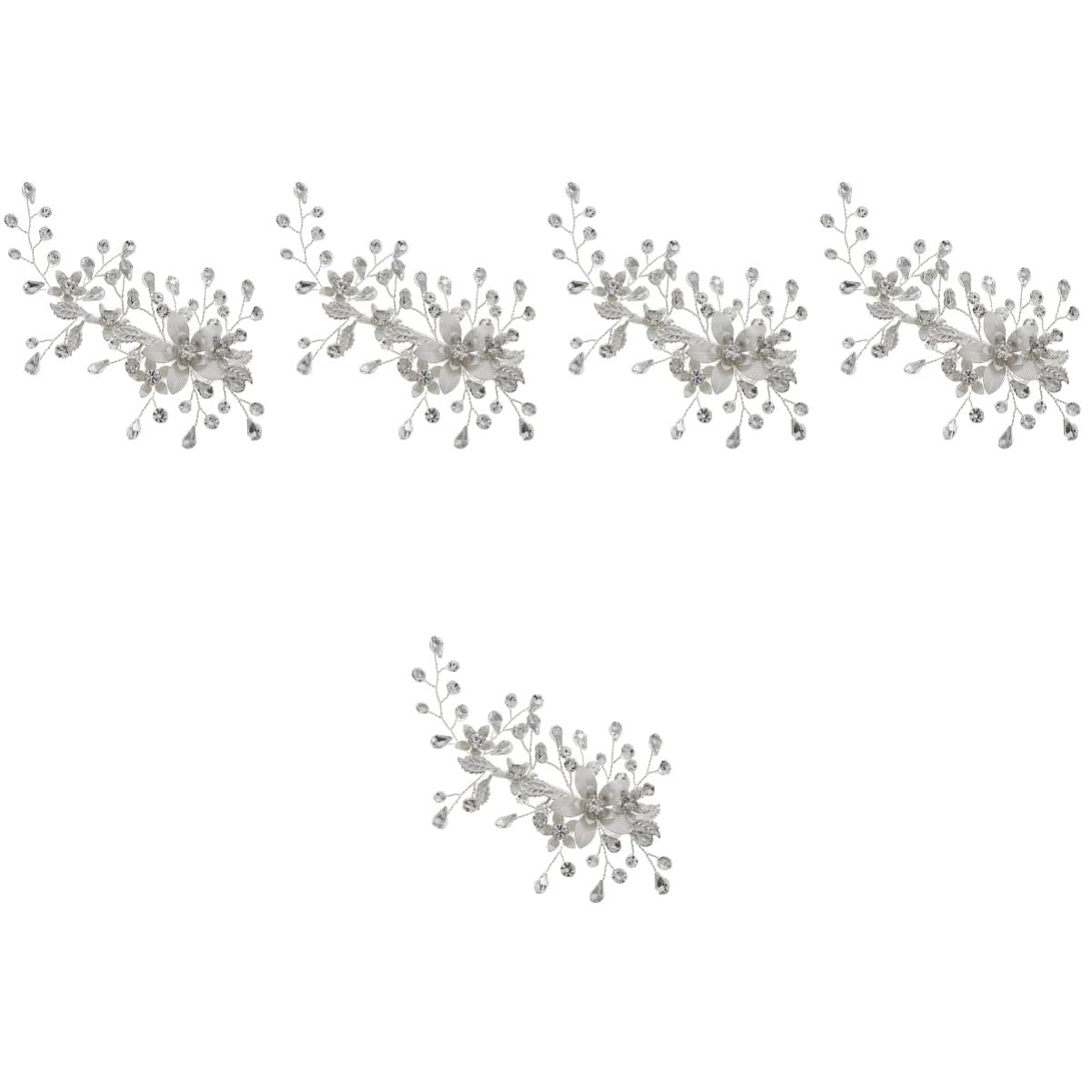 Healeved 5stücke Rhinestone Haarschmuck Blütenhaarspange Für Bräute Elegante Hochzeitsaccessoires Für Frauen Für Hochzeiten Und Besondere Anlässe Mit Funkelnden Kristallen Und