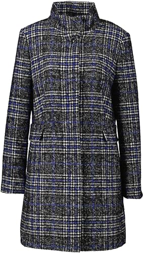 Fuchs Schmitt Damen Mantel, blau-schwarz (DE/NL/SE/PL, Numerisch, 46, Regular, Regular, blau-schwarz)