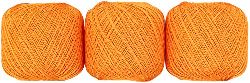 オリムパス製絲 金票 レース糸 #40 Col.171 オレンジ 系 50g 約445m 3玉セット