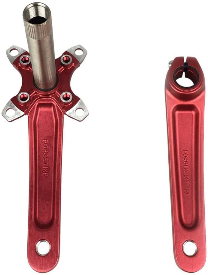 PLATTBK Crankstel voor fiets 104 BCD met trapas en kettingbladschroeven, 170 mm aluminiumlegering links rechts crankarm voor racefietsen en mountainbikes