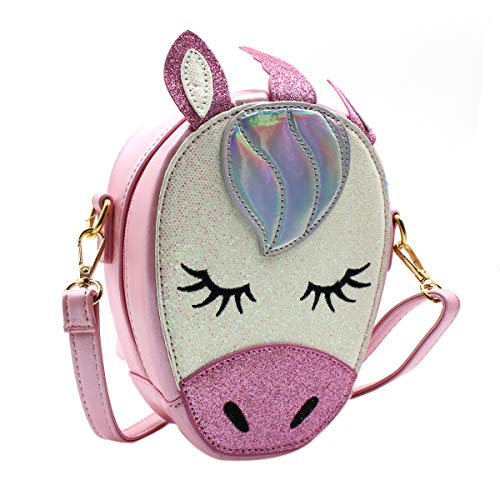 Leomoste LEBB-192701270E-03 3D Glitter Unicorn Crossbody Purse Bag thumb #5