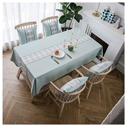 HKPLDE Rektangulär bordsduk, vattentålig bordsduk, dekorativt tyg bordsskydd för utomhus- och inomhusbruk- 135 x 135 cm/54 x 54 in-B