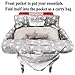 Soft Pillow Attached Waterproof 2-in-1 Baby Grocery Cart Seat Cover and High Chair Cover (Grey Arrow)