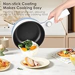 Audecook Hot Pot Electric, 1.7L Mini Electric Skillet Portable Nonstick Sauté Pan with Power Adjustment, Rapid Noodles Cooker Travel Multicooker for Steak/Soup/Egg/Oatmeal/Noodles - Image 5