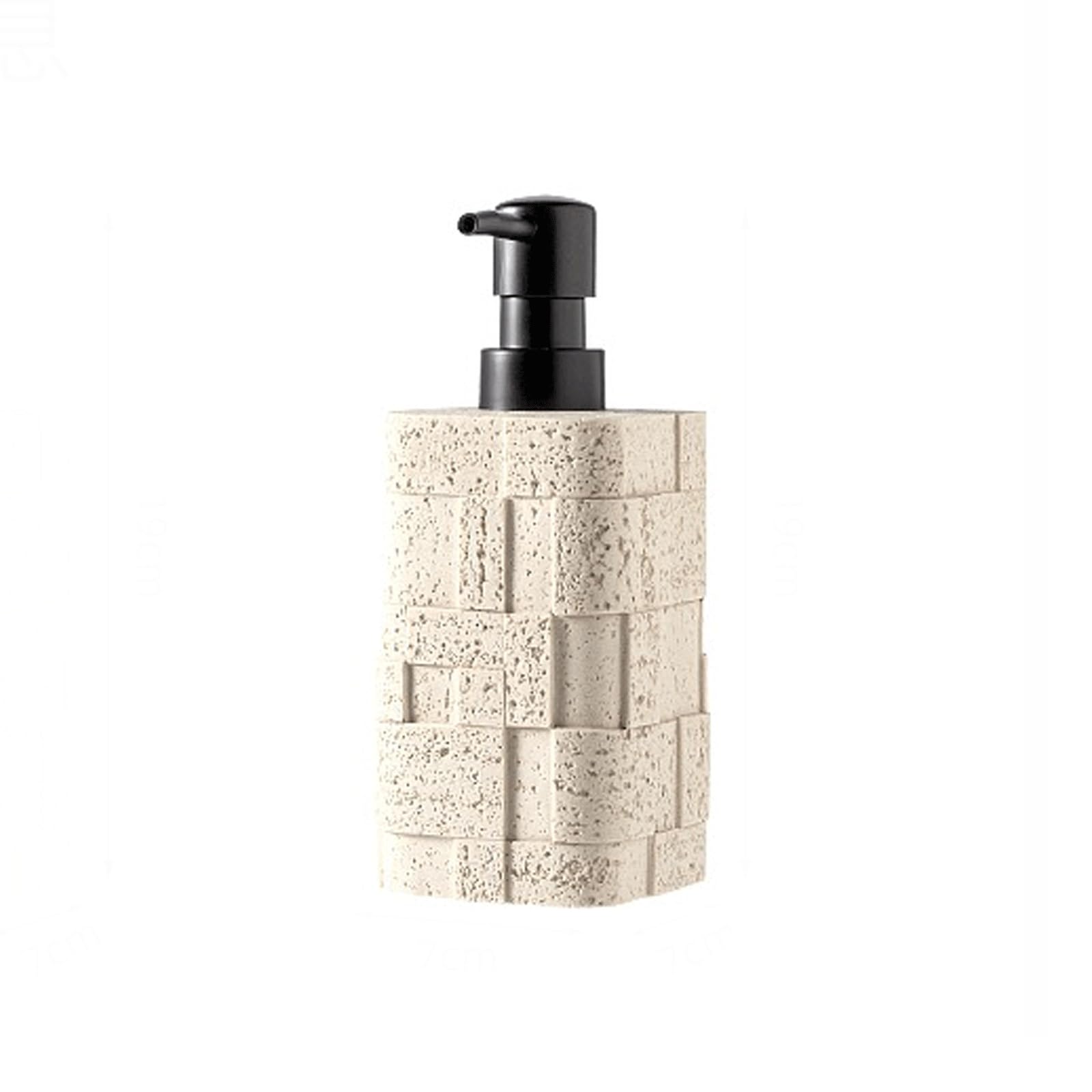 Dispenser di sapone da banco dispenser di sapone per le mani vintage, 396,9 g, beige liquido bianco, bottiglie di shampoo per bagno e cucina, dispenser di sapone liquido ricaricabile (Wei)