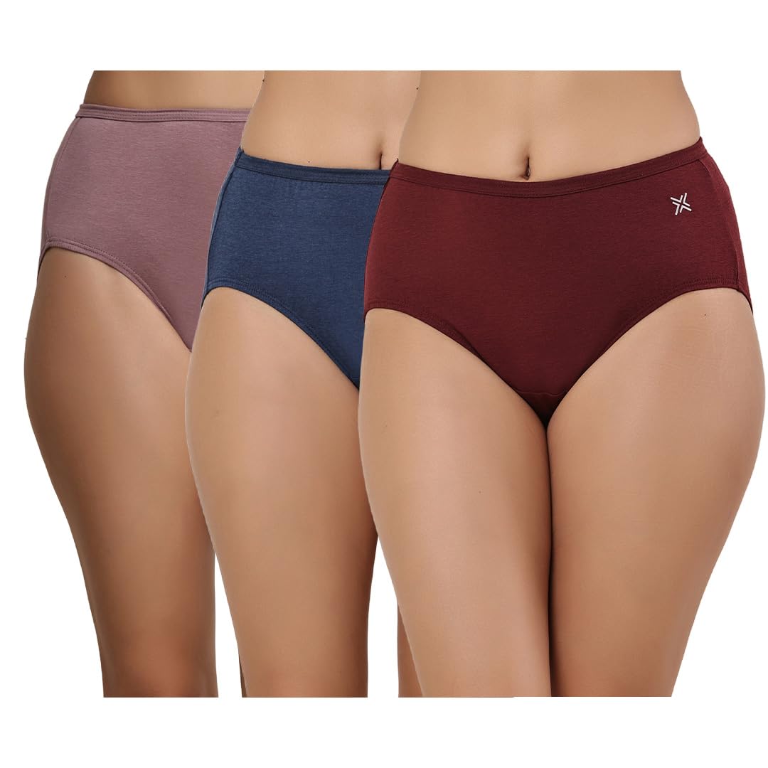 Women Bamboo Cotton Anti-Bacterial Hipster Panty, High Waist Briefs with Full Back Coverage, Soft Elastic Waistband for Daily Comfort, Solid Pattern Soft Comfortable Panties-image-37