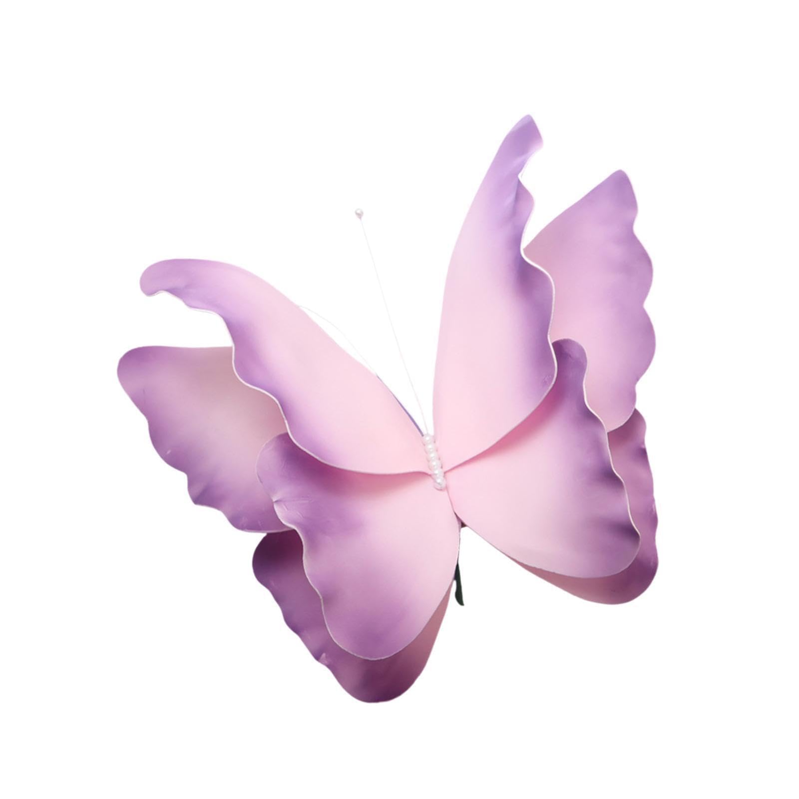 Alcxazs Violet Large Fake Butterfly 24Inch Holiday Display Beautiful Wedding Decor Creating Stunning Atmosphere Ensuring Can Withstand Festivities Of Event Giant, 60Cm