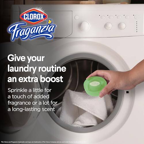 Image of Clorox Fraganzia Laundry Scent Booster Crystals, In-Wash Fragrance Beads for Fresh-Smelling Clothes & Linens, Safe for All Fabrics & Colors, Easy-Pour Bottle, Cedarwood & Sage, 70 Oz