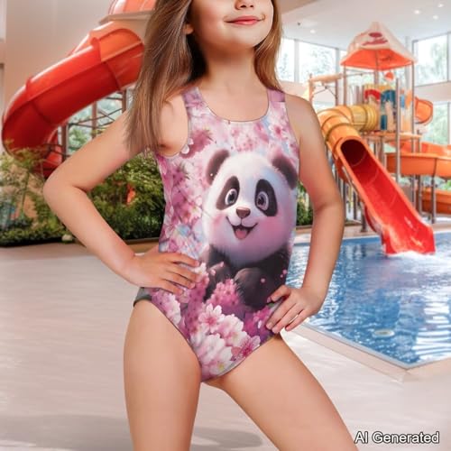 Image of Girls One Piece Swimsuits Sleeveless Lightweight Bathing Suit Beach Swim Suit Quick Dry Swimwear 5-14 Y